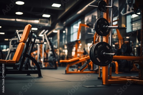 Gym equipment fitness sports determination. photo