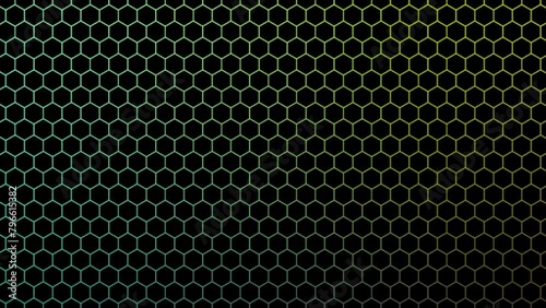 Wallpaper Mural Colorful hexagon animated background. 4k seamless loop animation. Abstract hexagonal background for hypnosis or meditation. Funky holographic backdrop. Torontodigital.ca