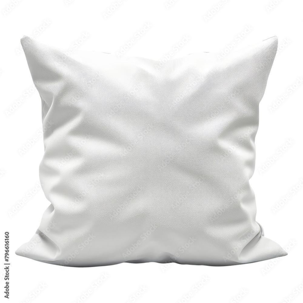 White pillow isolated on transparent background