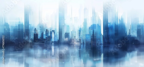 Corporate Skylines: Modern Glass Building Business Backgrounds © JH