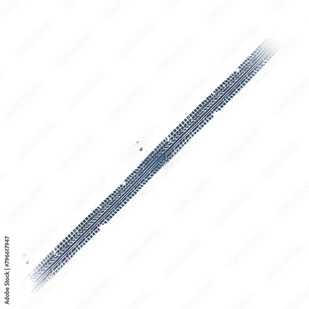 Tire tracks left on muddy roads or floors, braking Tire tracks left on muddy roads or floors, braking
