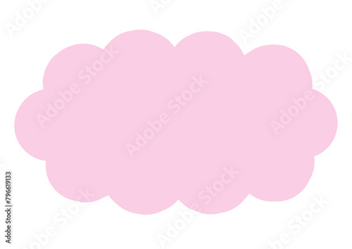 雲形 シンプル ピンク ふきだし 説明