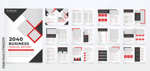 set of minimalist business brochure template with simple style and modern layout