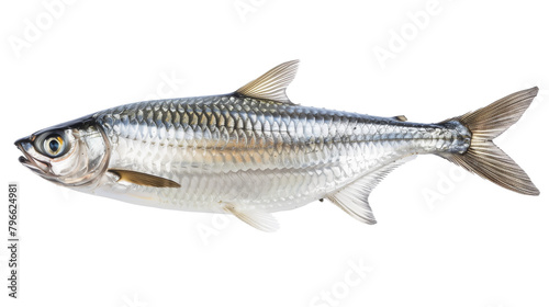 Fishing target, milkfish isolated on white background