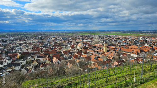Blick von Schriesheim/Dossenheim auf die Rheinebene