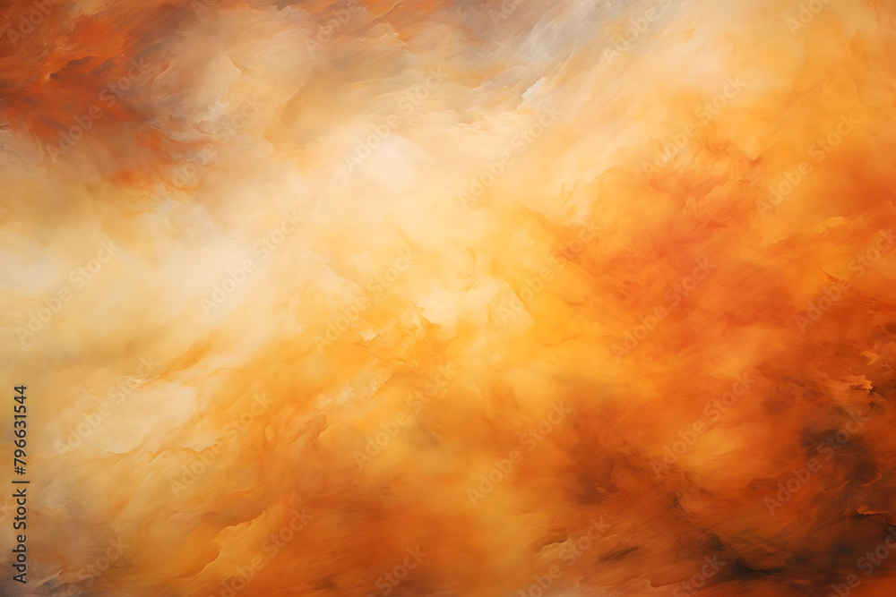 Tranquil Tangerine Tempest, abstract landscape art, painting background, wallpaper, generative ai