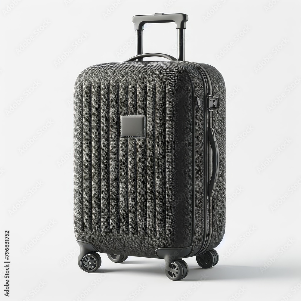 Blank trolley luggage bag sleeve protector cover for branding mockup, 3D illustration, 3D rendering.
Blank trolley luggage bag sleeve protector cover for branding mockup, 3D illustration, 3D rendering.