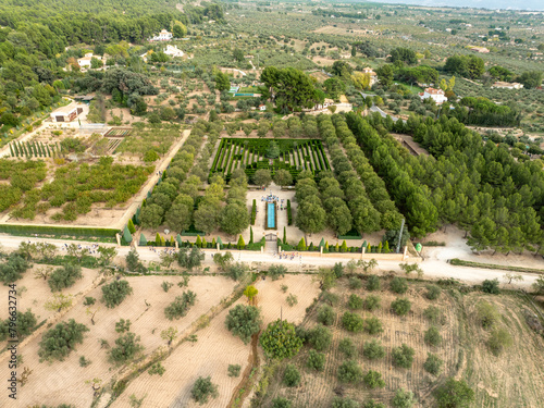 Parque del Laberinto de Onil a vista de drone