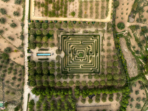 Parque del Laberinto de Onil a vista de drone
