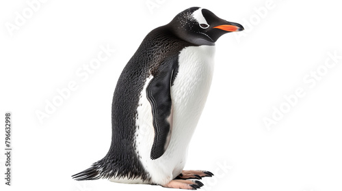 Southern hemisphere penguin isolated on white background