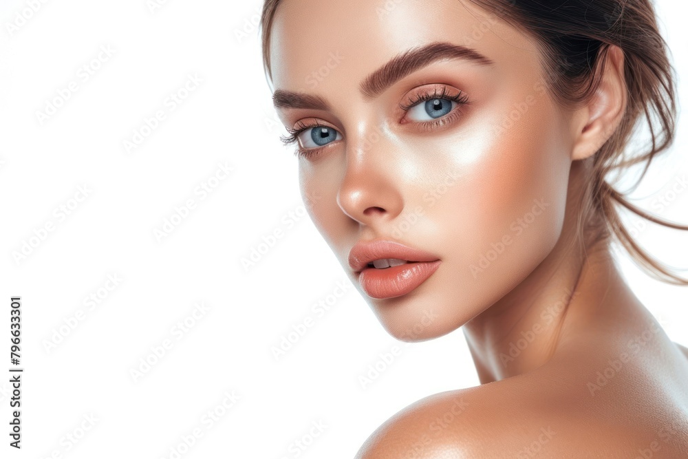 Naklejka premium Woman with healthy skin portrait adult photo.