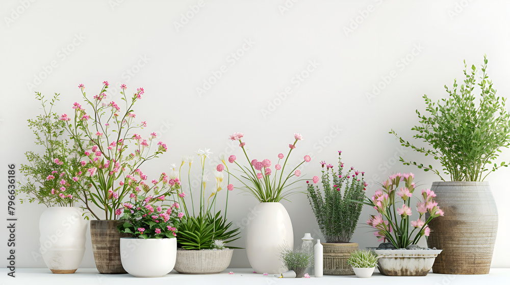 heather in flowerpot and bouquet in vase on white background,Composition of various orchid plants on a white wall
heather in flowerpot and bouquet in vase on white background,Composition of various orchid plants on a white wall