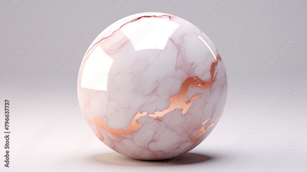 Pink marble ball on a light background. Pink marble ball on a light background.