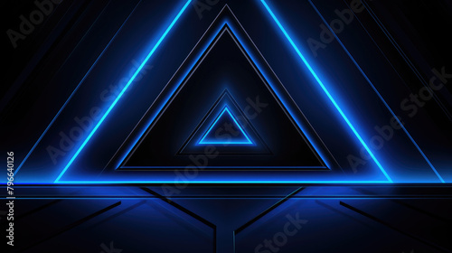 3D navy blue techno abstract background overlap layer on dark space with glowing lines shape decoration. Modern graphic design element future style concept for web banner flyer, card cover or brochure