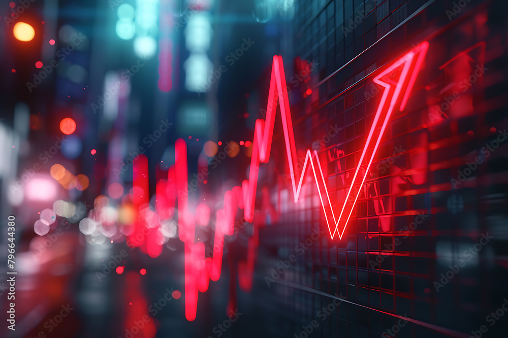 A vibrant red arrow points upwards against a Stock Exchange backdrop, symbolizing financial growth and market trends. A vibrant red arrow points upwards against a Stock Exchange backdrop, symbolizing financial growth and market trends.