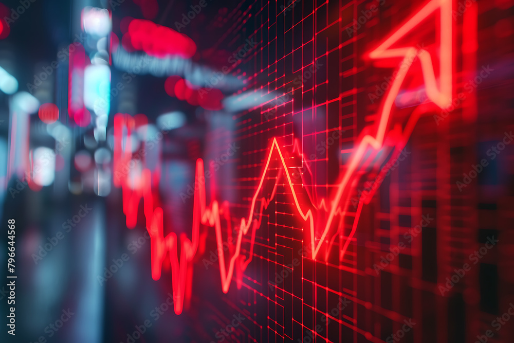 A vibrant red arrow points upwards against a Stock Exchange backdrop, symbolizing financial growth and market trends. A vibrant red arrow points upwards against a Stock Exchange backdrop, symbolizing financial growth and market trends.