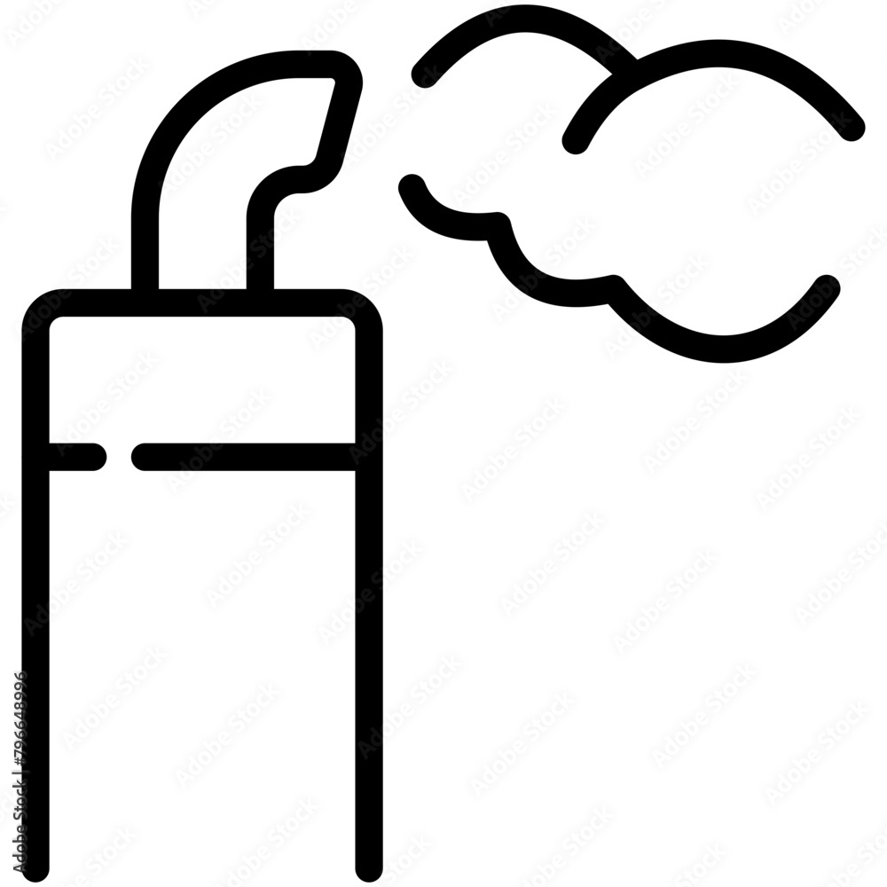 Fototapeta premium exhaust line icon