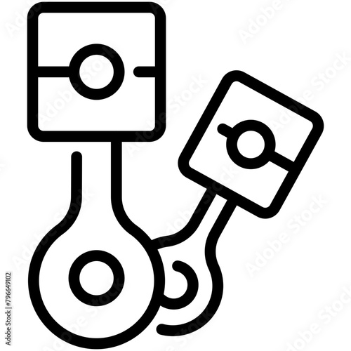 piston line icon