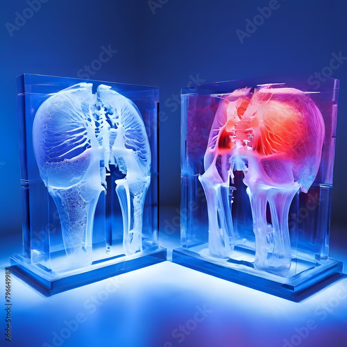 X-ray images from patient, ai-generatet photo
