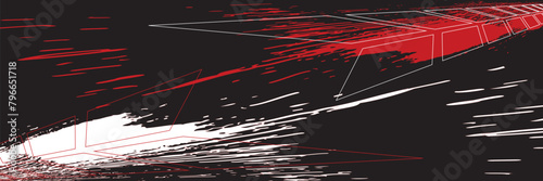 Tire tracks. Abstract wheel braking distance, tread silhouette brush. Isolated vector strip of cars or motorbikes. Vehicle tires, rubber road track, vector