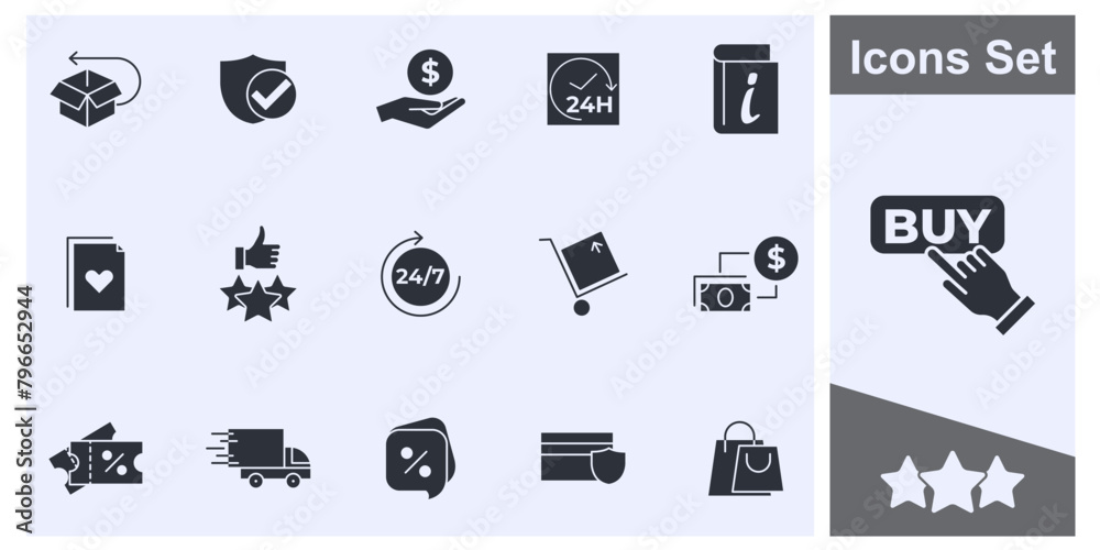 e-commerce online shopping icon set symbol collection, logo isolated vector illustration e-commerce online shopping icon set symbol collection, logo isolated vector illustration