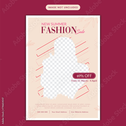 Vector fashion Instagram Banners or Social Media Post or flyer design template.