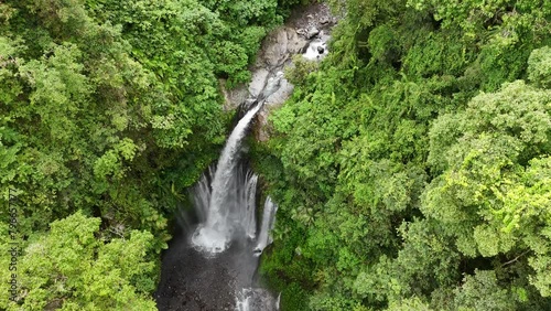 The waterfall is called Tiu Kelep. location in Senaru Village - North Lombok - Indonesia