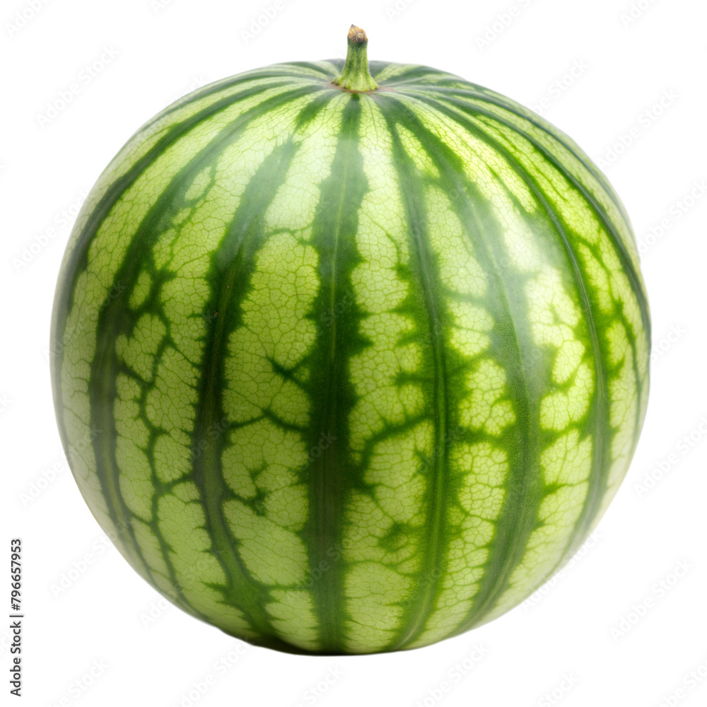 Perfect whole watermelon isolated on a transparent background Perfect whole watermelon isolated on a transparent background