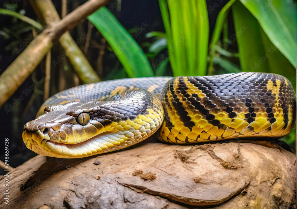Anaconda snake. Anaconda in the wild. Beautiful snakes that live in nature Anaconda snake. Anaconda in the wild. Beautiful snakes that live in nature