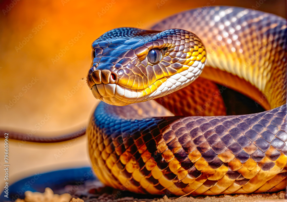 Fototapeta premium Anaconda snake. Anaconda in the wild. Beautiful snakes that live in nature