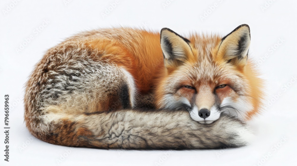 Beautiful Fox on a white background Beautiful Fox on a white background