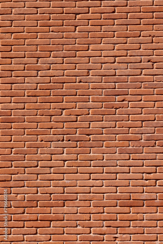 ヨーロッパの古い赤いレンガの壁面素材　European old red brick wall background material © Nishihama