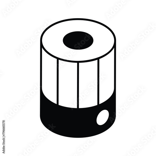 Isometric vector of smart speaker, editable icon