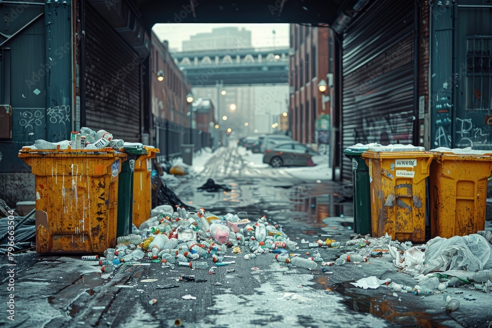 Fototapeta premium garbage plastic of pile professional photography