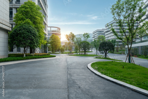 Science Park Lawn, Flower Terrace and Office Building, Chongqing Western Science City, China