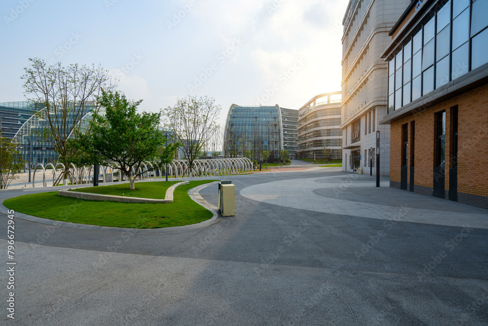 Science Park Lawn, Flower Terrace and Office Building, Chongqing Western Science City, China