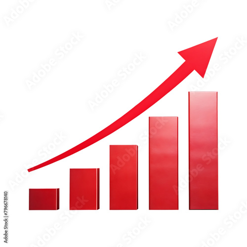 business growth chart 3d render