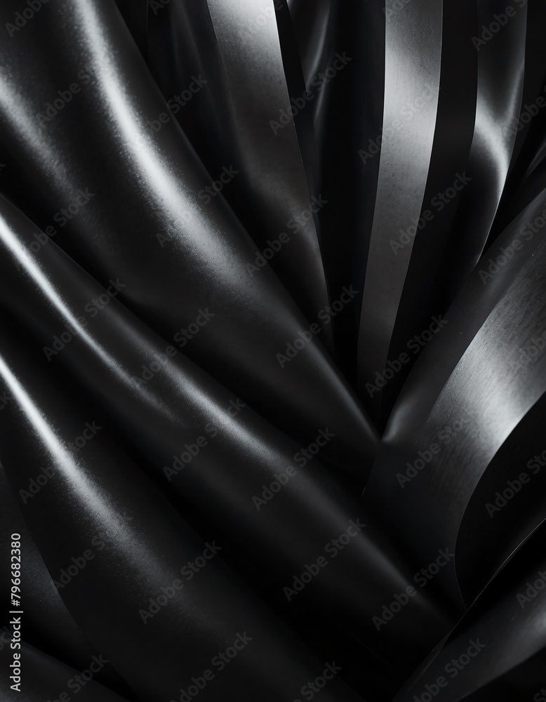 Obraz premium black and silver luxury concept linings abstract wallpaper background from Generative AI