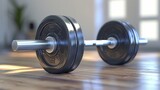 Funky 3D render of a weightlifting barbell  AI generated illustration