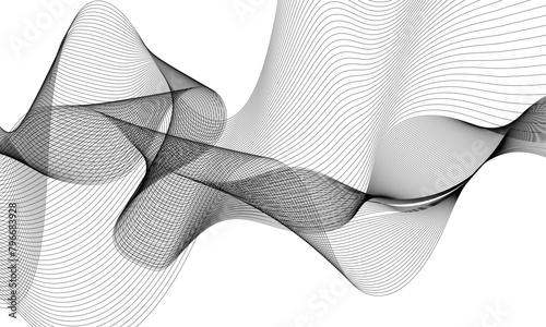 Abstract grey smooth element swoosh speed wave modern stream background. Abstract wave line for brochure, flyer, banner, template, wallpaper background with wave design. Abstract business wave lines.