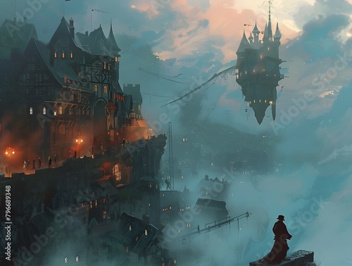 Sky-Royed Castle in a Magical World
