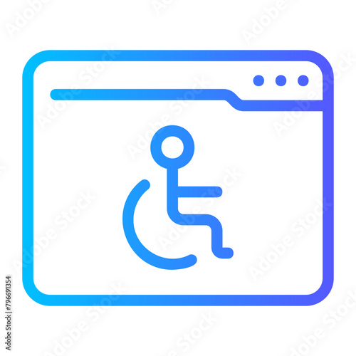 accessibility gradient icon