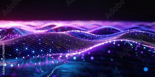 Abstract colorful particle technology background photo
