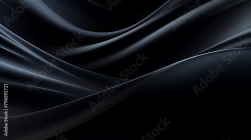 Close-up of an abstract smooth black background  showcasing a subtle gradient texture that provides a sleek and modern aesthetic for minimalist designs.