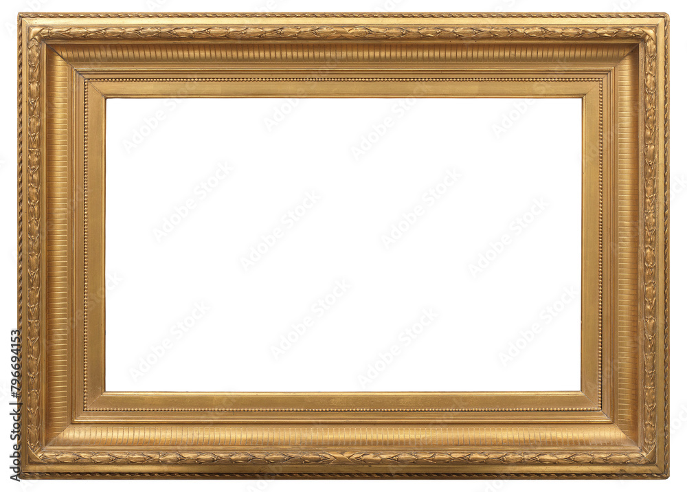 Large wide picture frame on a transparent background, in PNG format. Large wide picture frame on a transparent background, in PNG format.