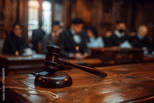 Legal proceedings with public defender male witness judge jury and lawyers. Concept Legal Proceedings, Public Defender, Witness Testimony, Judge Ruling, Courtroom Drama