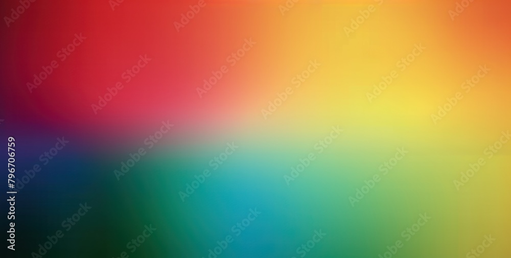 colourful abstract gradient blue green red yellow background and half section