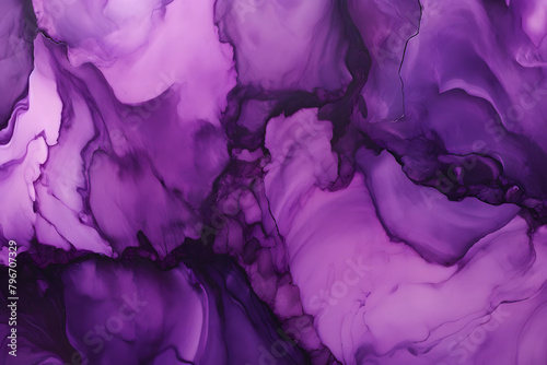 Violet Velvet Vesper, abstract landscape art, painting background, wallpaper, generative ai photo