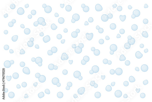 Background with soap bubbles. Vector illustration for cover, banner, poster, card, web and packaging.