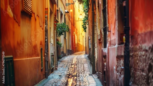 Mysterious alleyways leading to hidden gems  AI generated illustration